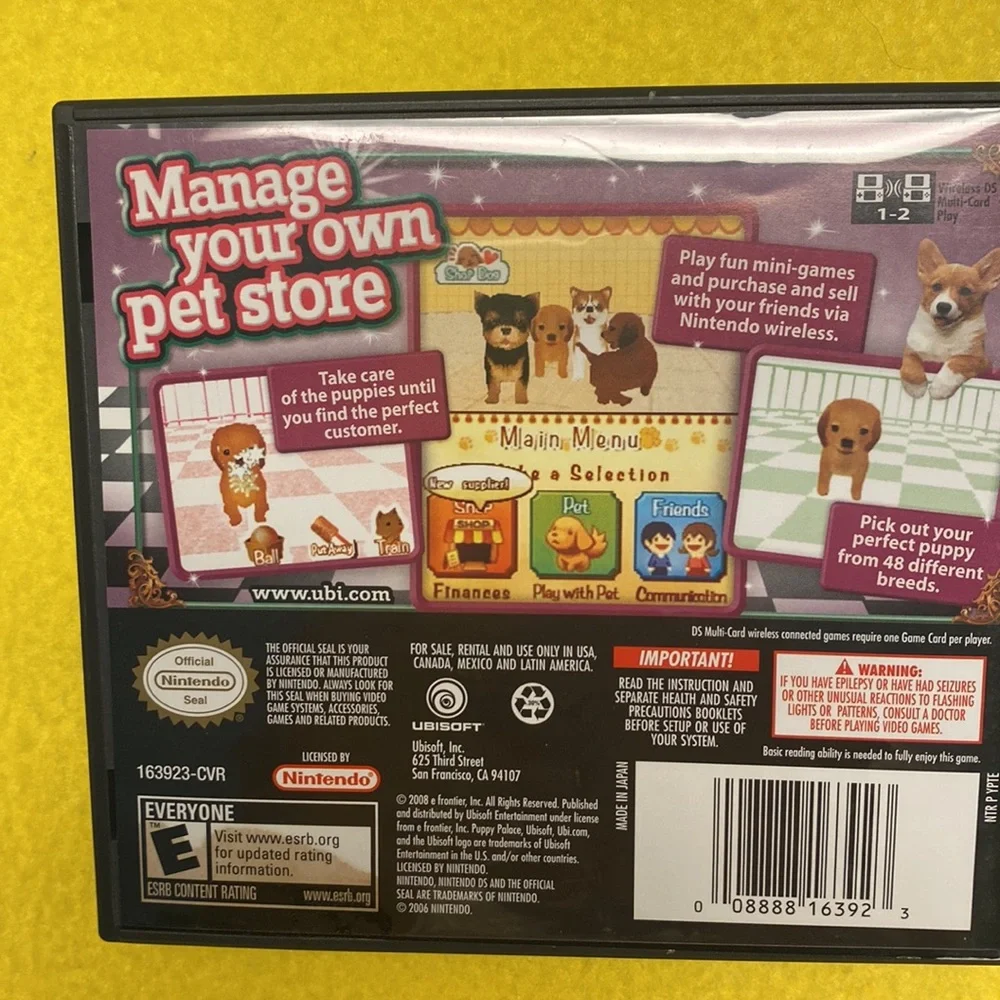 Nintendo DS Puppy Palace game
